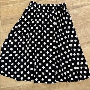 Polka Dot Black and White Skirt